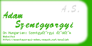 adam szentgyorgyi business card